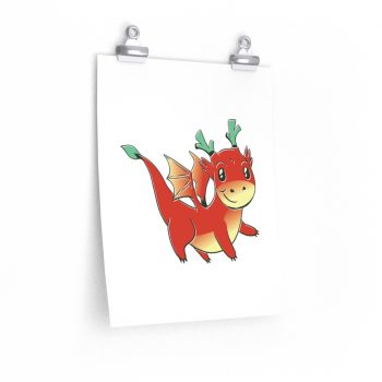 Wall Art Posters Prints - Red Baby Dragon