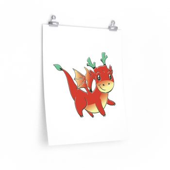 Wall Art Posters Prints - Red Baby Dragon