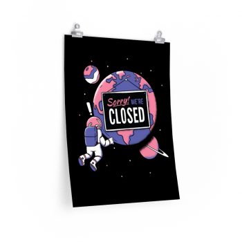 Wall Art Posters Prints - Sorry Were Closed Planet Coronavirus Covid 19