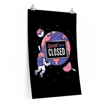 Wall Art Posters Prints - Sorry Were Closed Planet Coronavirus Covid 19