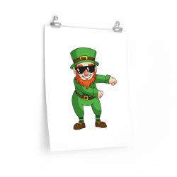 Wall Art Posters Prints - St Patricks Day Leprechaun Floss Dancing