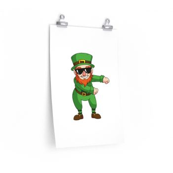 Wall Art Posters Prints - St Patricks Day Leprechaun Floss Dancing