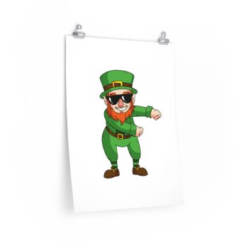 Wall Art Posters Prints - St Patricks Day Leprechaun Floss Dancing