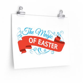 Wall Art Posters Prints - The Magic of Easter – Red Blue