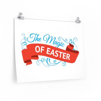 Wall Art Posters Prints - The Magic of Easter – Red Blue