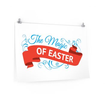 Wall Art Posters Prints - The Magic of Easter – Red Blue