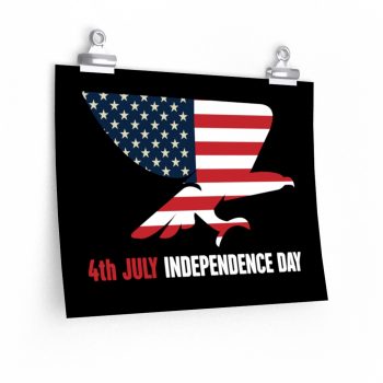 Wall Art Posters Prints - USA 4th July Independence Day American Eagle Flag