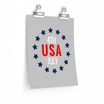 Wall Art Posters Prints - USA 4th of July Circle of Stars