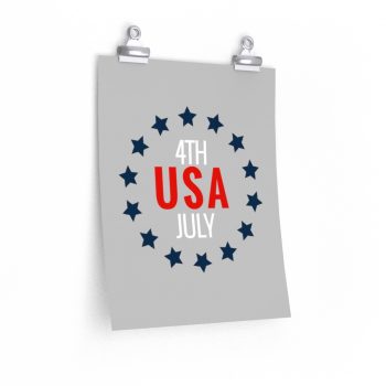 Wall Art Posters Prints - USA 4th of July Circle of Stars