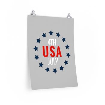 Wall Art Posters Prints - USA 4th of July Circle of Stars