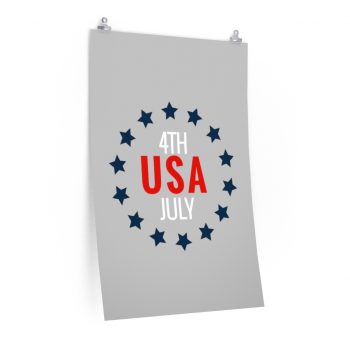 Wall Art Posters Prints - USA 4th of July Circle of Stars