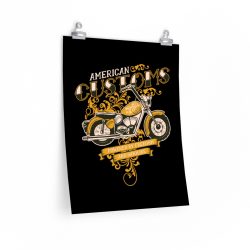 Wall Art Posters Prints - Vintage Motorcycle American Customs Powered