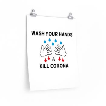 Wall Art Posters Prints - Wash Your Hands Kill Coronavirus