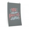 Wall Art Posters Prints - You are an Amazing Mother Hearts Pink