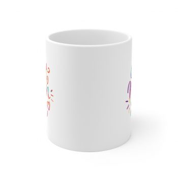 White Coffee Mug - Best Mom Ever Colorful