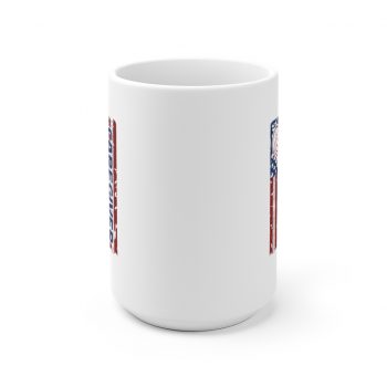 White Coffee Mug - Caregiver USA Flag