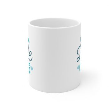 White Coffee Mug - Hello Little One Blue