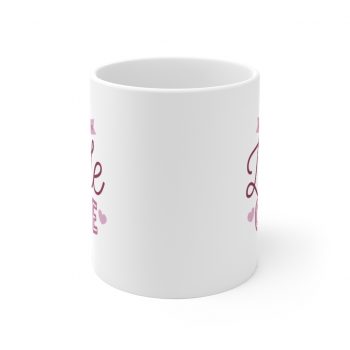 White Coffee Mug - Hello Little One Pink