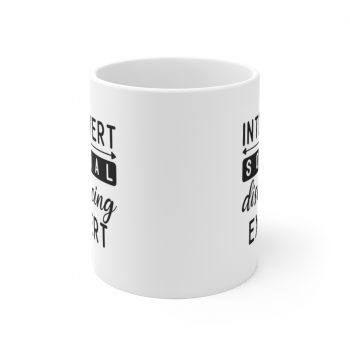 White Coffee Mug - Introvert Social Distancing Expert