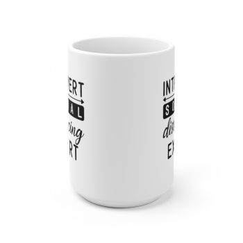 White Coffee Mug - Introvert Social Distancing Expert