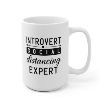 White Coffee Mug - Introvert Social Distancing Expert