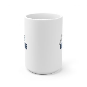 White Coffee Mug - Social Distancing Gone Fishing