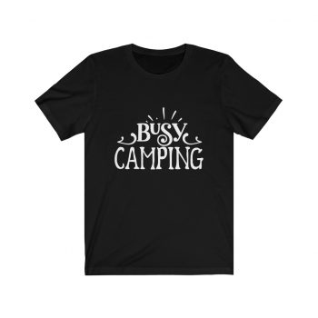 Adult Short Sleeve Tee T-Shirt Unisex - Busy Camping