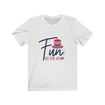 Adult Short Sleeve Tee T-Shirt Unisex - Fun on the 4th of July Stars Stripes Hat