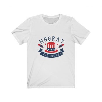 Adult Short Sleeve Tee T-Shirt Unisex - Hooray for the USA 4th of July