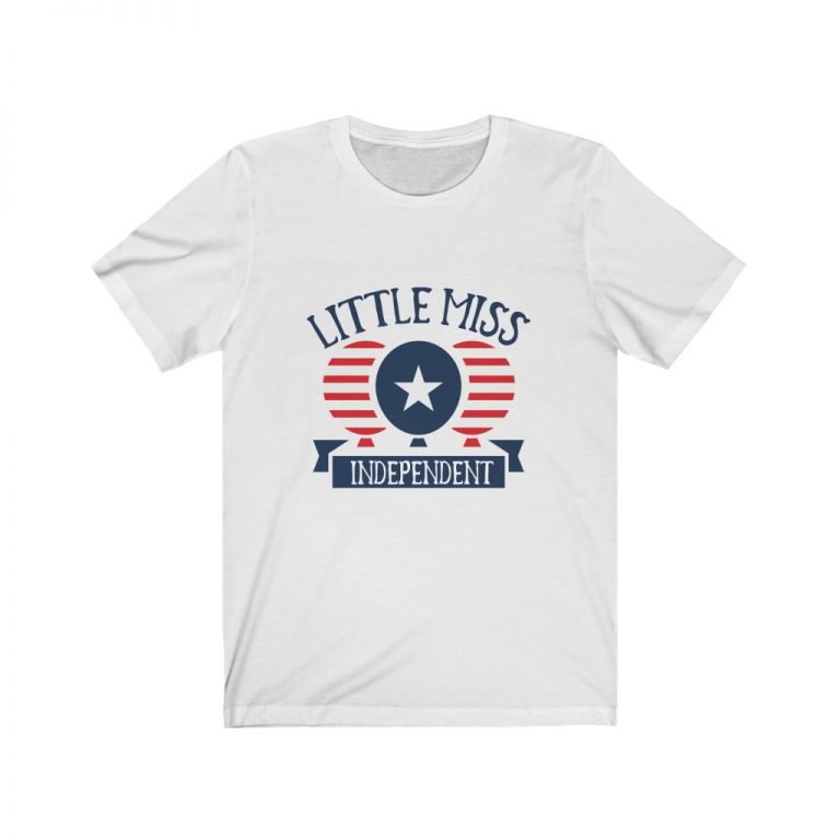 Adult Short Sleeve Tee T-Shirt Unisex - Little Miss Independent 4th of July
