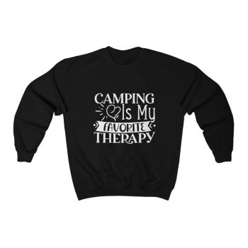 Adult Sweatshirt Unisex Heavy Blend - Camping is my Favorite Therapy