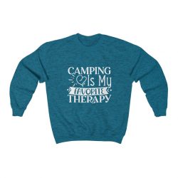 Adult Sweatshirt Unisex Heavy Blend - Camping is my Favorite Therapy