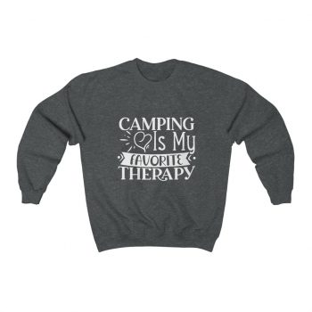 Adult Sweatshirt Unisex Heavy Blend - Camping is my Favorite Therapy