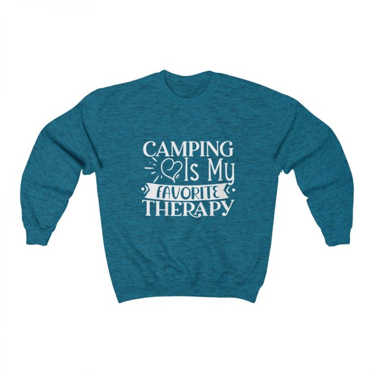 Adult Sweatshirt Unisex Heavy Blend - Camping is my Favorite Therapy