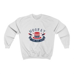 Adult Sweatshirt Unisex Heavy Blend - Hooray for the USA 4th of July