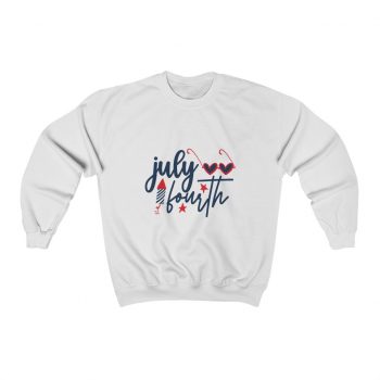 Adult Sweatshirt Unisex Heavy Blend - July Fourth Fireworks Sunglasses