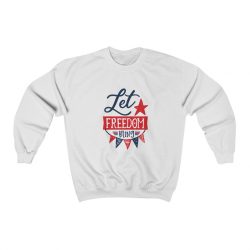 Adult Sweatshirt Unisex Heavy Blend - Let Freedom Bling 4th of July