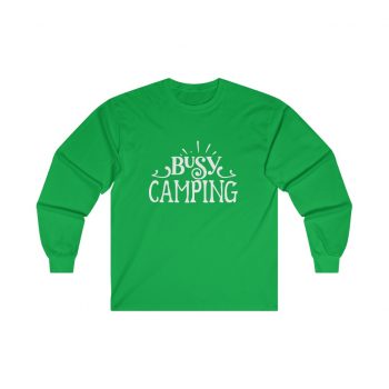 Adult Ultra Cotton Long Sleeve Tee - Busy Camping