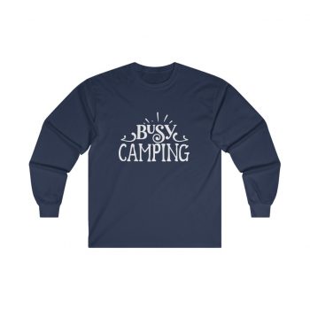 Adult Ultra Cotton Long Sleeve Tee - Busy Camping