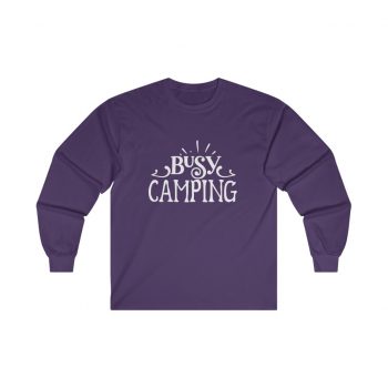 Adult Ultra Cotton Long Sleeve Tee - Busy Camping