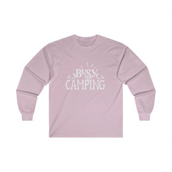 Adult Ultra Cotton Long Sleeve Tee - Busy Camping