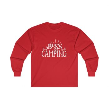 Adult Ultra Cotton Long Sleeve Tee - Busy Camping