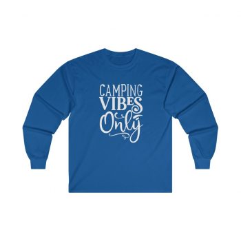 Adult Ultra Cotton Long Sleeve Tee - Camping Vibes Only