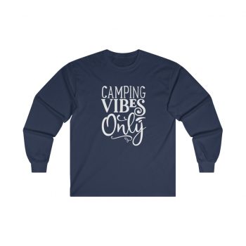 Adult Ultra Cotton Long Sleeve Tee - Camping Vibes Only