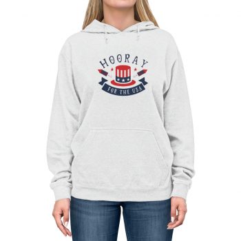 Adult Unisex Hoodie - Hooray for the USA 4th of July