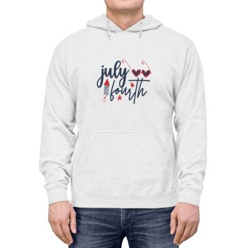 Adult Unisex Hoodie - July Fourth Fireworks Sunglasses