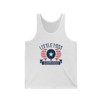 Adult Unisex Jersey Tank Shirt Top - Little Miss Independent 4th of July