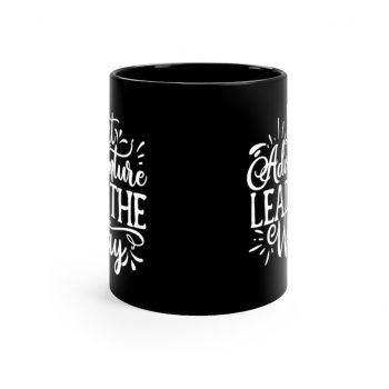 Black Coffee Mug - Let Adventure Lead the Way