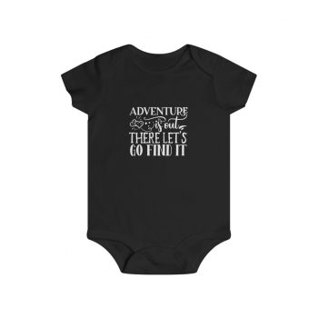 Infant Snap Tee Baby Body Suit Onesie - Adventure is out there let's go find it