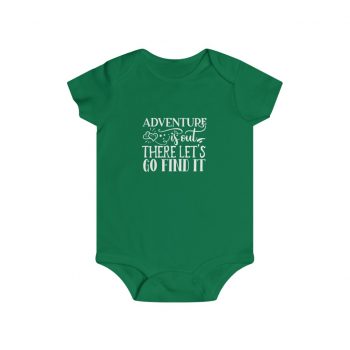 Infant Snap Tee Baby Body Suit Onesie - Adventure is out there let's go find it